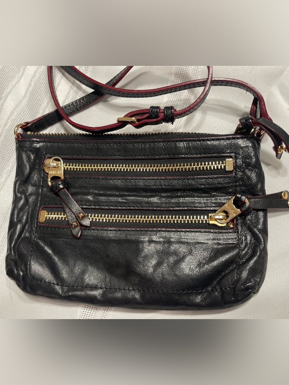 MZWALLACE Vintage Leather Crossbody clutch.
